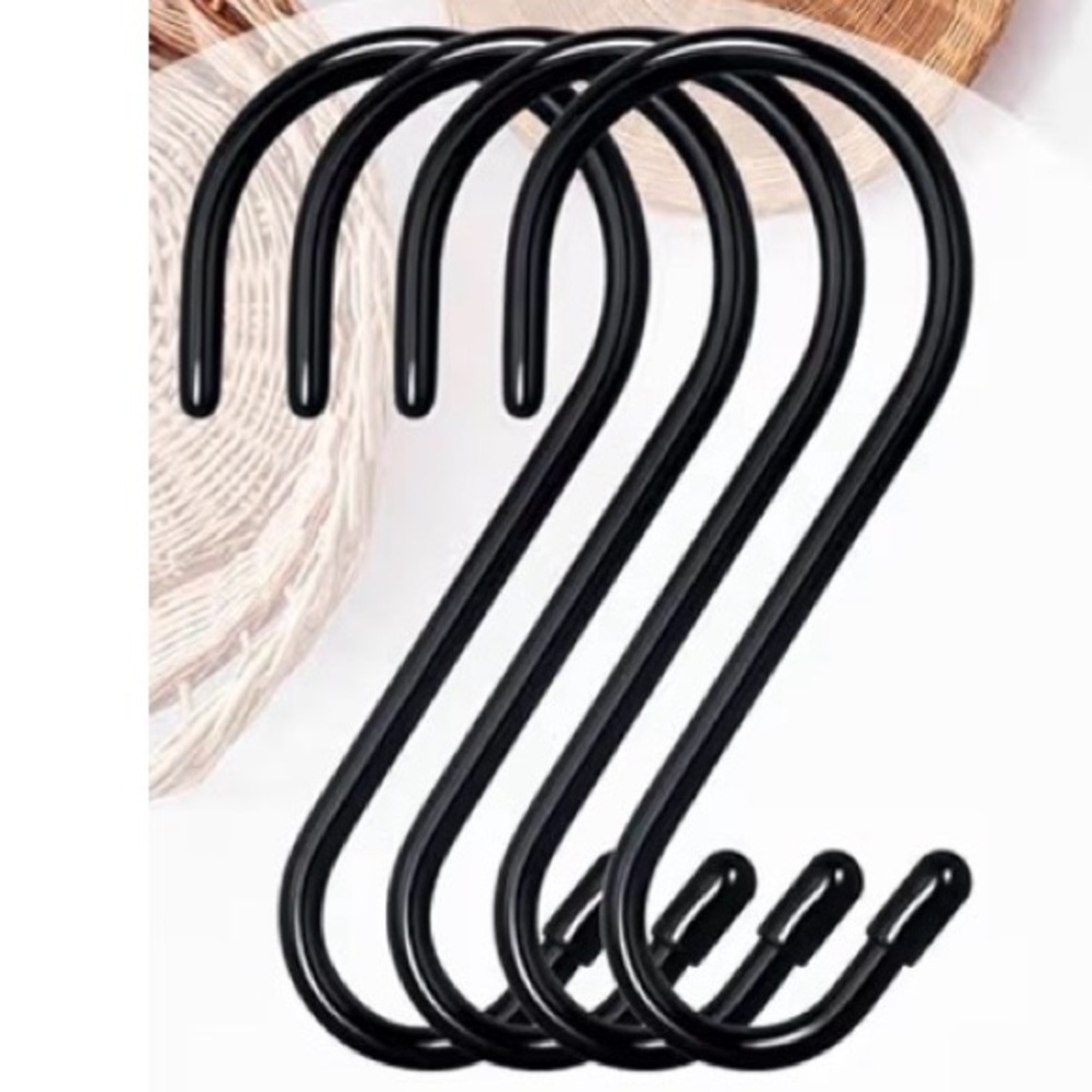 Set of Black S-Shaped Hooks